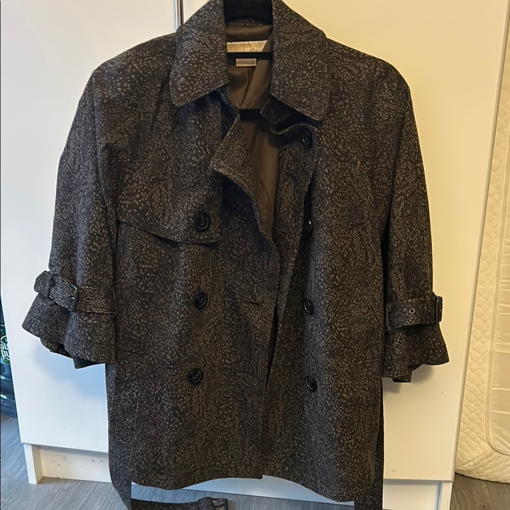 Women's Dark Gray Double-Breasted Coat